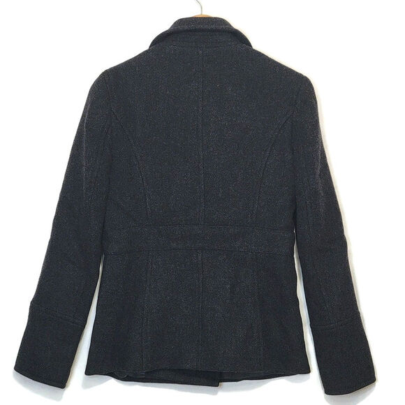 J Crew Stadium Cloth by Nello Gori Peacoat Double Breasted Wool Gray Size 4 - Picture 11 of 16